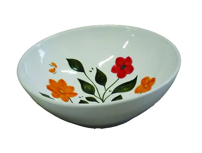 Decoro Fiori Pasta / Salad Bowl V602 – hand-painted Italian ceramic
