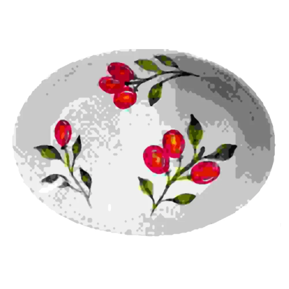 Decoro Pomodoro Oval Platter V612 – hand-painted Italian ceramic