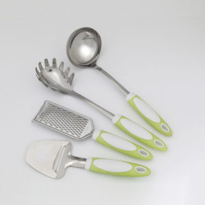 Easy-Grip Cheese Slicer, Mini Grater, Spaghetti Fork, Ladle